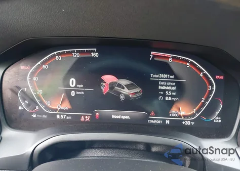 2021 BMW 330Xi из США, поврежденный, VIN 3MW5R7J02M8C00695